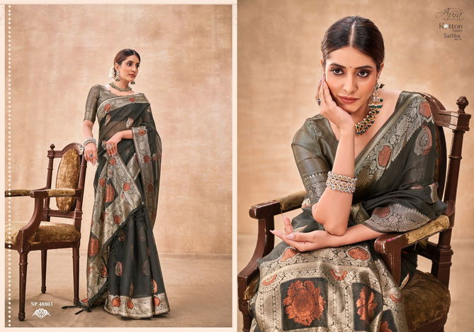 Sattika V 24 By Aura Kotton Vastra Party Wear Sarees Catalog